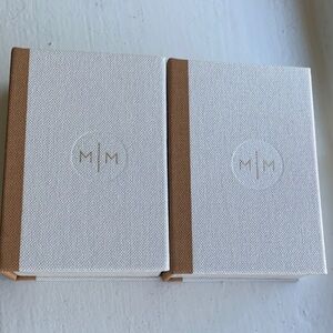 Made By Mary White and Tan Hardcover Books (2)